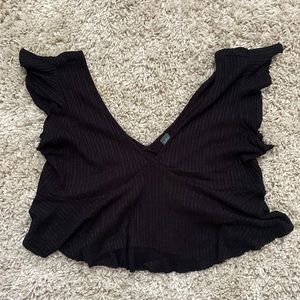 Black Short Sleeve Top